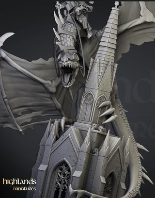 Señor Nigromante en Dragón - Highlands Miniatures