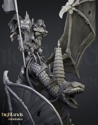 Señor Nigromante en Dragón - Highlands Miniatures