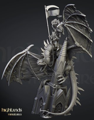 Señor Nigromante en Dragón - Highlands Miniatures