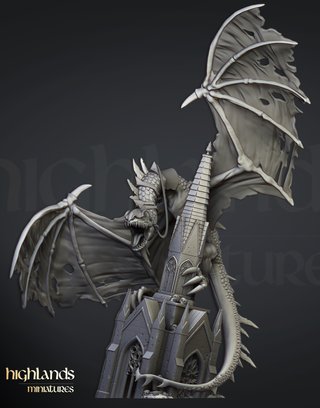 Señor Nigromante en Dragón - Highlands Miniatures