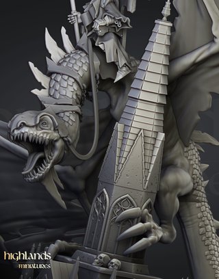 Señor Nigromante en Dragón - Highlands Miniatures
