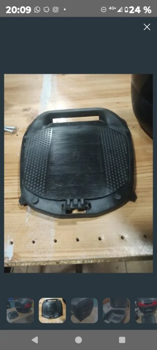 Maleta Baúl Moto SH25 Negra y Roja