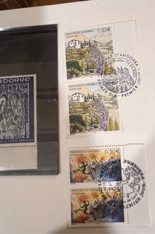 Lote Sellos Andorra Antiguos y Nuevos  y mini plie