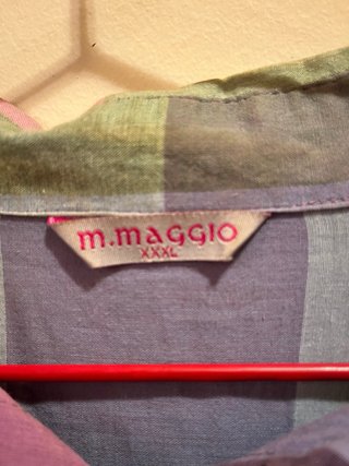 Camisa patchwork multicolor talla grande XXXL –