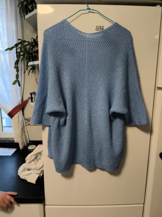 Chaqueta azul de punto