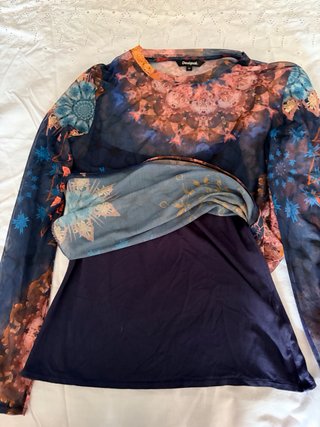 Camiseta Desigual M Estampada Transparente
