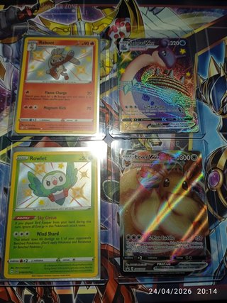 4 Cartas Pokémon Shiny & VMAX