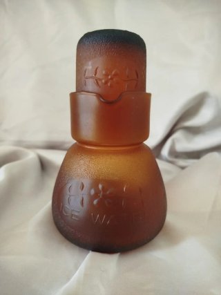 Caraffa vintage in vetro ambrato