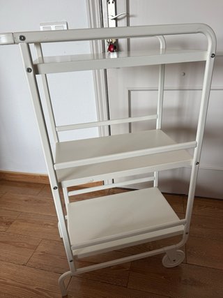 Carro auxiliar metal Ikea Sunnersta beige 95x50x30
