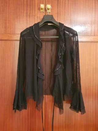 Conjunto Chaqueta y Top Ceremonia Negro/Marrón