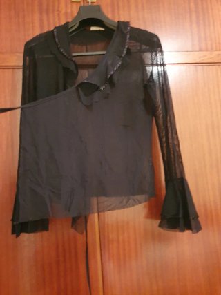 Conjunto Chaqueta y Top Ceremonia Negro/Marrón