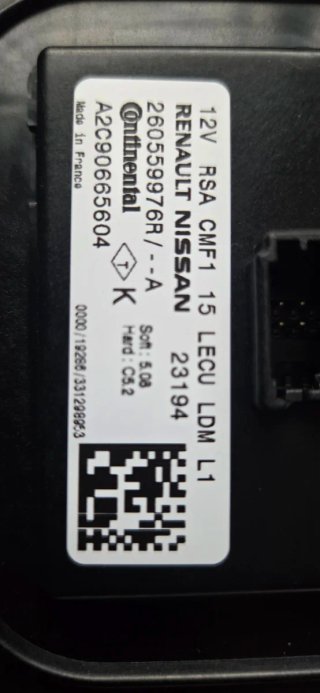 Unidad Control Faro Renault Nissan A2C90665604