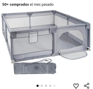 Parque infantil plegable gris