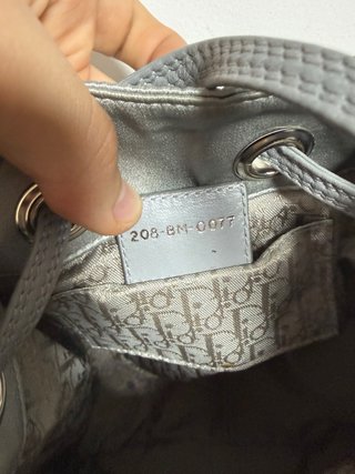 Bolso Dior plateado