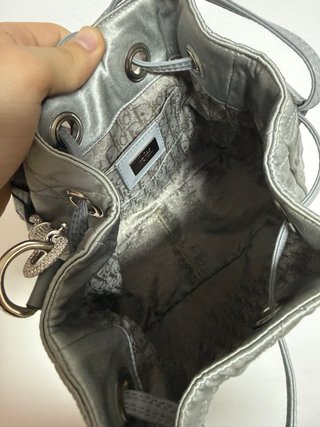 Bolso Dior plateado