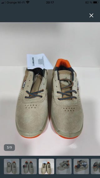 Zapatos de seguridad Bellota Beige/Naranja nuevos