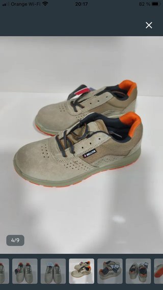 Zapatos de seguridad Bellota Beige/Naranja nuevos
