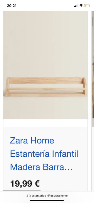 Estantería de madera para pared niños de zara home