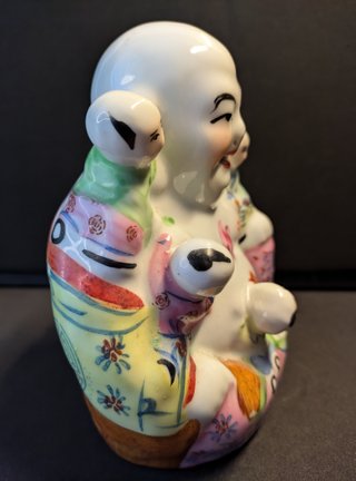 Buda Sonriente Porcelana China con Niños
