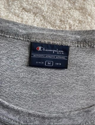 Maglietta a maniche lunghe Champion grigia