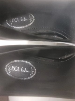 Sapatos de verniz pretos ECL Fashion