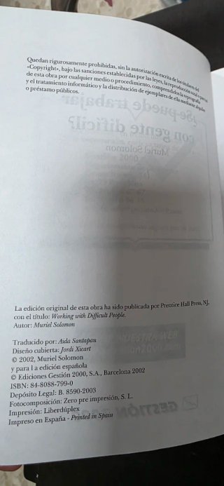 “Cómo trabajar con gente difícil y sobrevivir en e