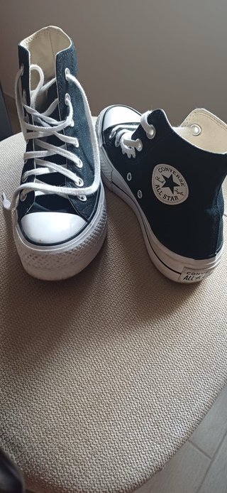 Converse plataforma negras