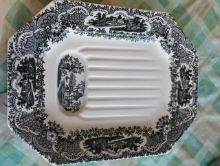 Fuente espárragos Pickman porcelana