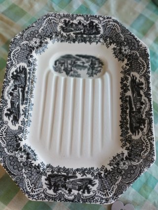 Fuente espárragos Pickman porcelana