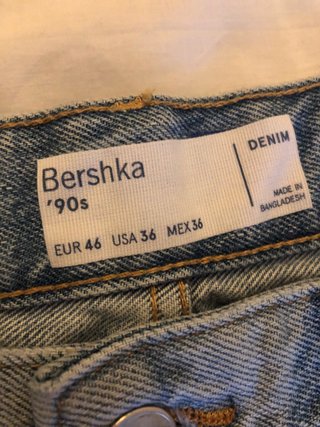 Pantalón tejano Bershka cuadros talla 46