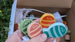 Carrito de madera para bebés