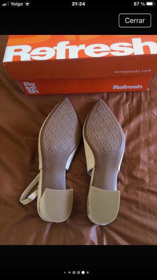 Zapatos destalonados Refresh beige