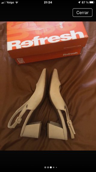 Zapatos destalonados Refresh beige