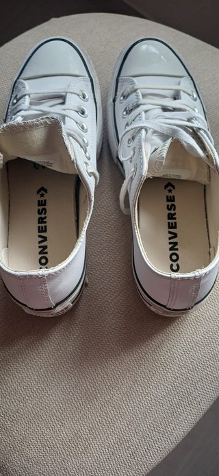 Converse plataforma blancas