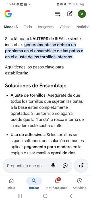 Lámpara de pie madera