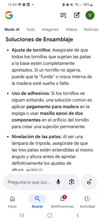 Lámpara de pie madera