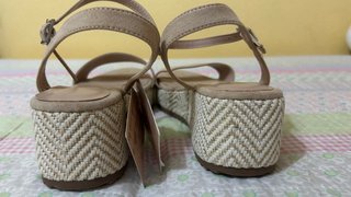 Sandalias cuña Sfera Beige Talla 39