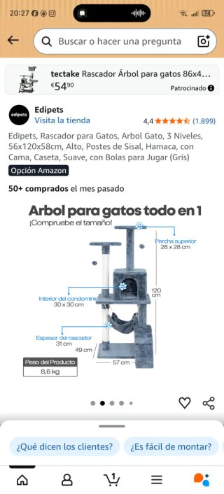Torre para gatos de varios niveles