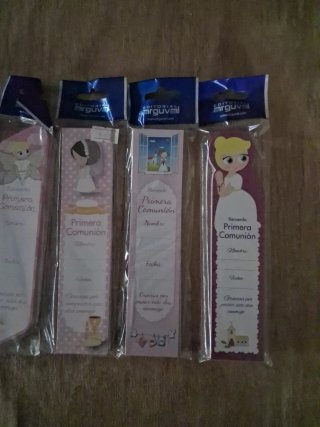 Lote 4 Marcapáginas Primera Comunión