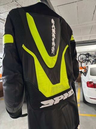 Mono SPIDI cuero negro/amarillo fluor
