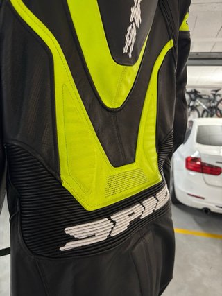 Mono SPIDI cuero negro/amarillo fluor