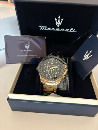 Reloj Maserati Cronógrafo Dorado Negro