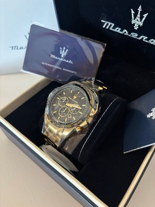 Reloj Maserati Cronógrafo Dorado Negro