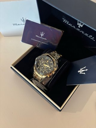 Reloj Maserati Cronógrafo Dorado Negro