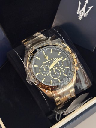 Reloj Maserati Cronógrafo Dorado Negro