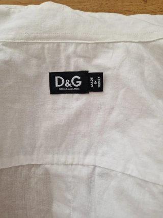 Camicia D&G Uomo Plissettata Bianca