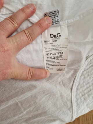 Camicia D&G Uomo Plissettata Bianca