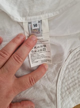 Camicia D&G Uomo Plissettata Bianca