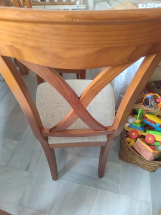 Juego de 6 cómodas sillas de comedor