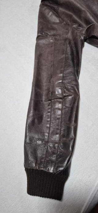 Giubbino in pelle marrone